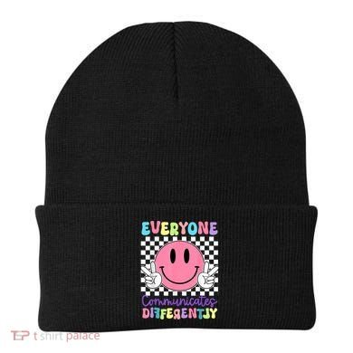 Everyone Communicates Differently Autism Awareness Teacher Beanie