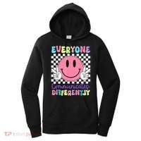 Everyone Communicates Differently Autism Awareness Teacher Women's Hoodie thumb 0
