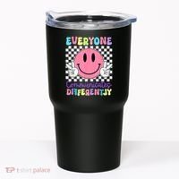Everyone Communicates Differently Autism Awareness Teacher Tumbler thumb 0
