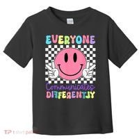 Everyone Communicates Differently Autism Awareness Teacher Toddler T-Shirt thumb 0