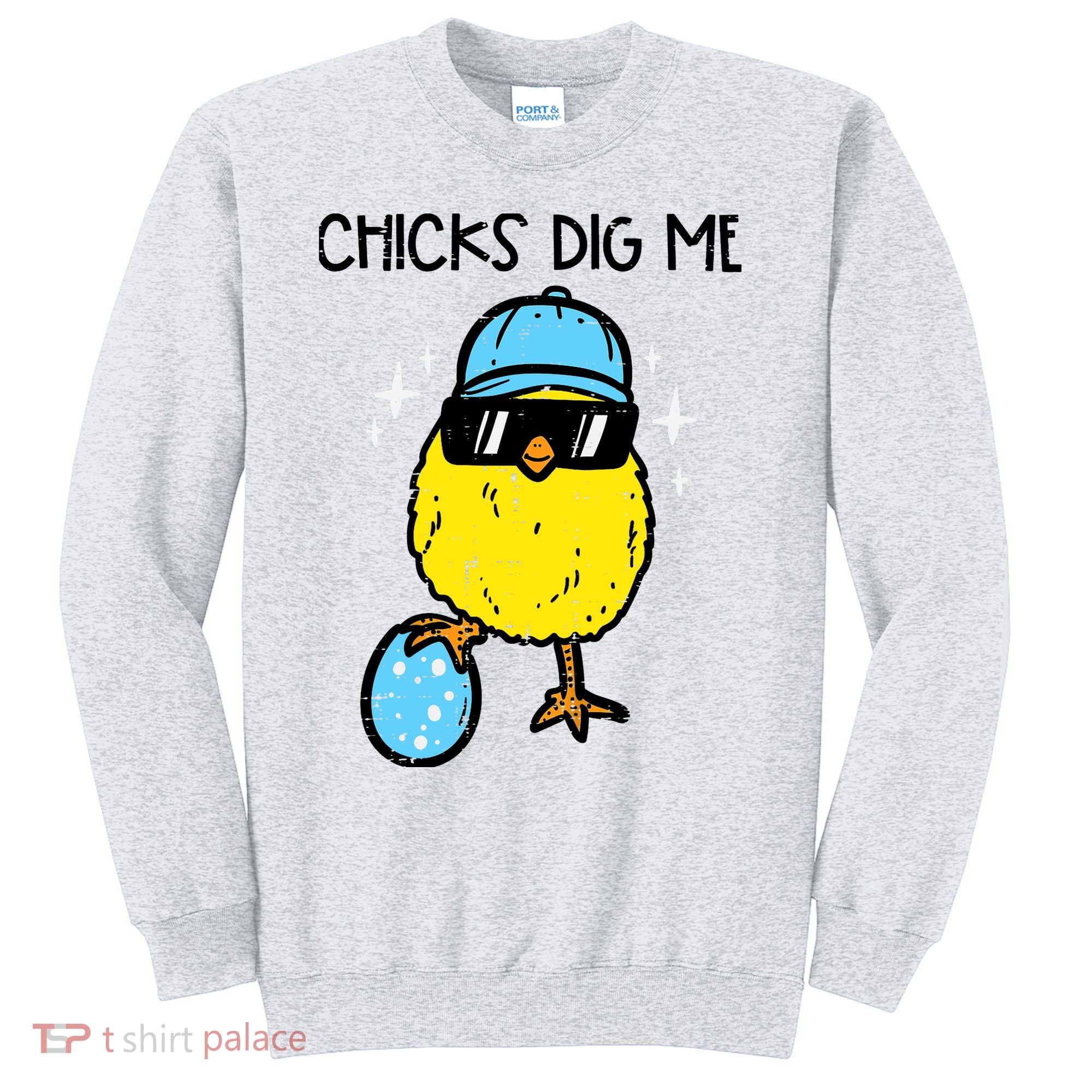 Easter Chicks Dig Me Cute Boy Teens Sweatshirt