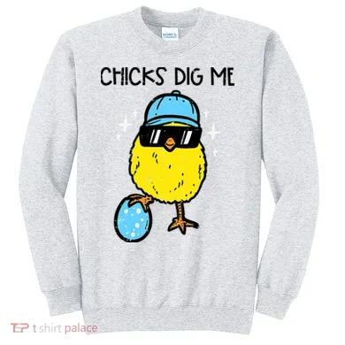 Easter Chicks Dig Me Cute Boy Teens Sweatshirt