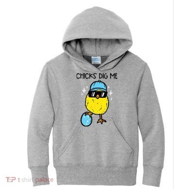 Easter Chicks Dig Me Cute Boy Teens Kids Hoodie