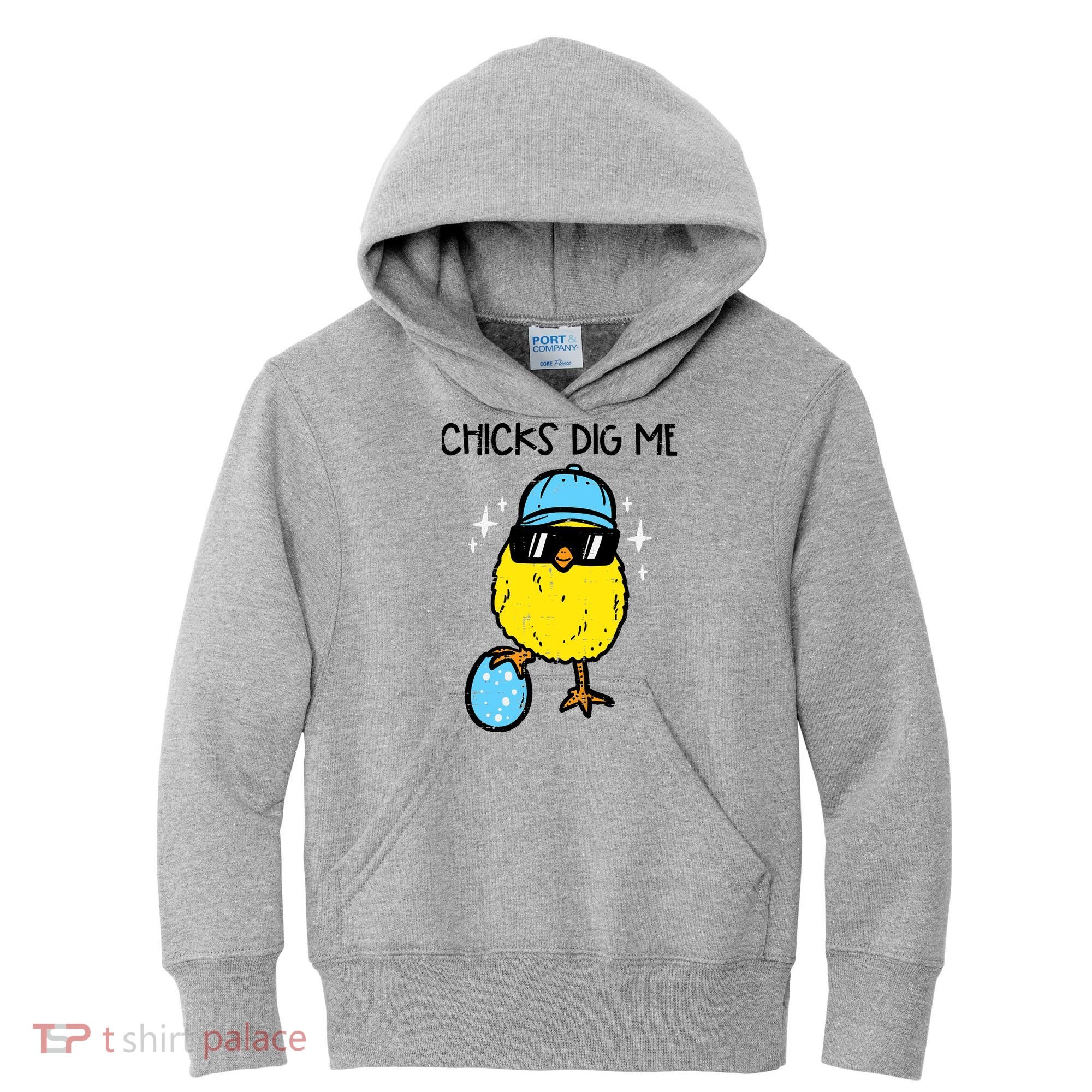 Easter Chicks Dig Me Cute Boy Teens Kids Hoodie