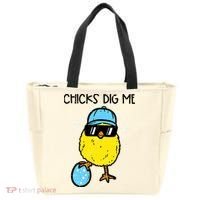 Easter Chicks Dig Me Cute Boy Teens Tote Bag thumb 0
