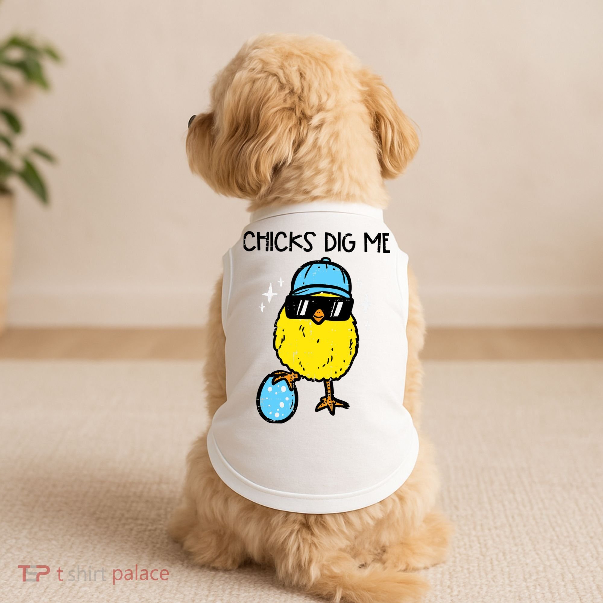Easter Chicks Dig Me Cute Boy Teens Doggie Tank