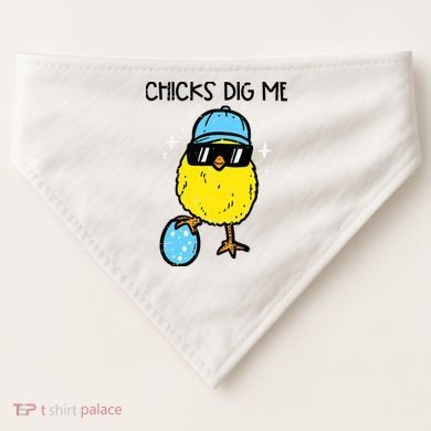 Easter Chicks Dig Me Cute Boy Teens USA-Made Doggie Bandana
