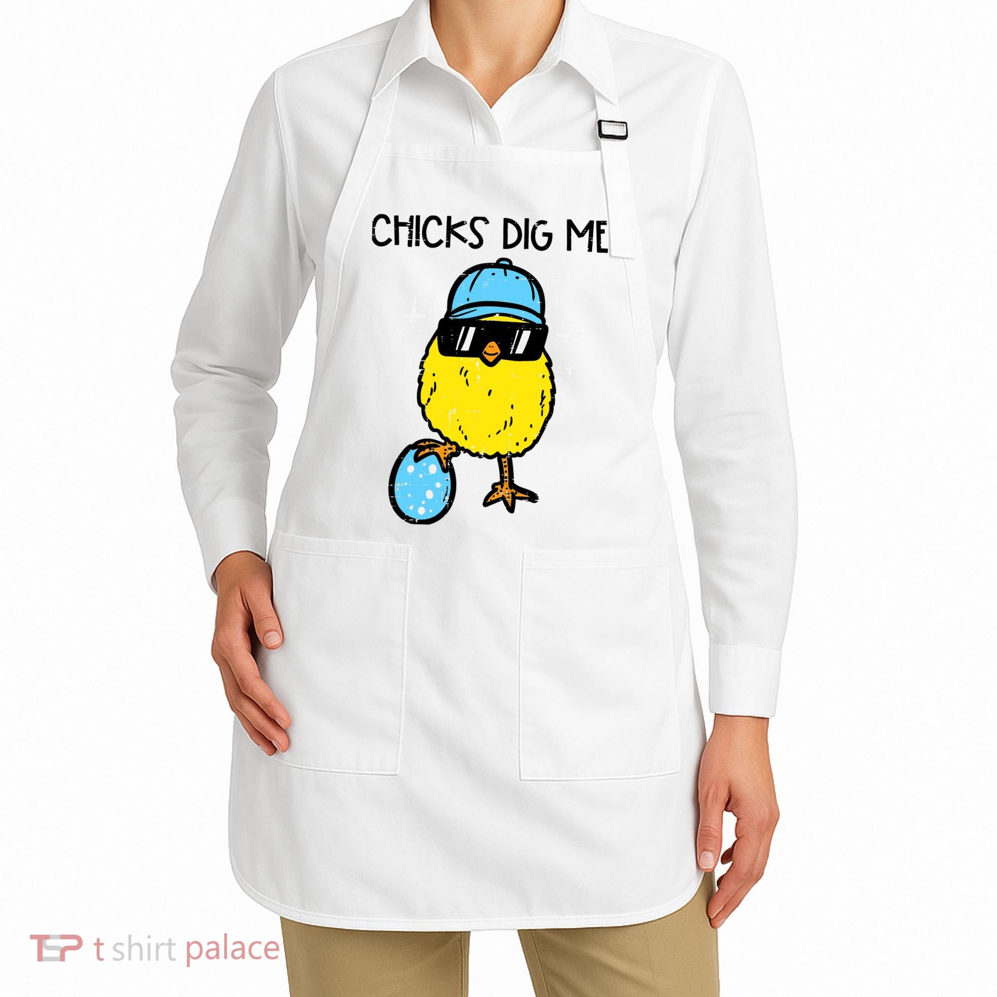 Easter Chicks Dig Me Cute Boy Teens Apron