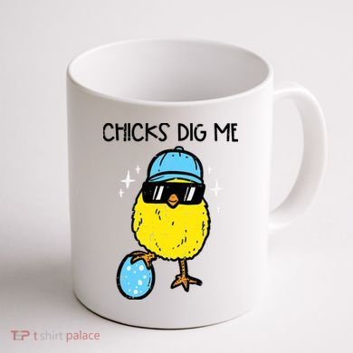 Easter Chicks Dig Me Cute Boy Teens Coffee Mug back