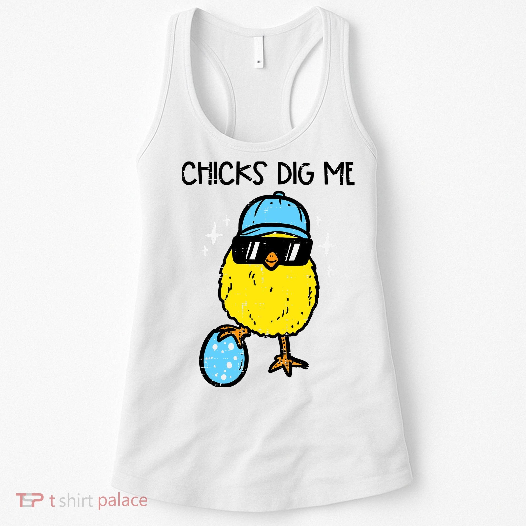 Easter Chicks Dig Me Cute Boy Teens Women's Tank Top