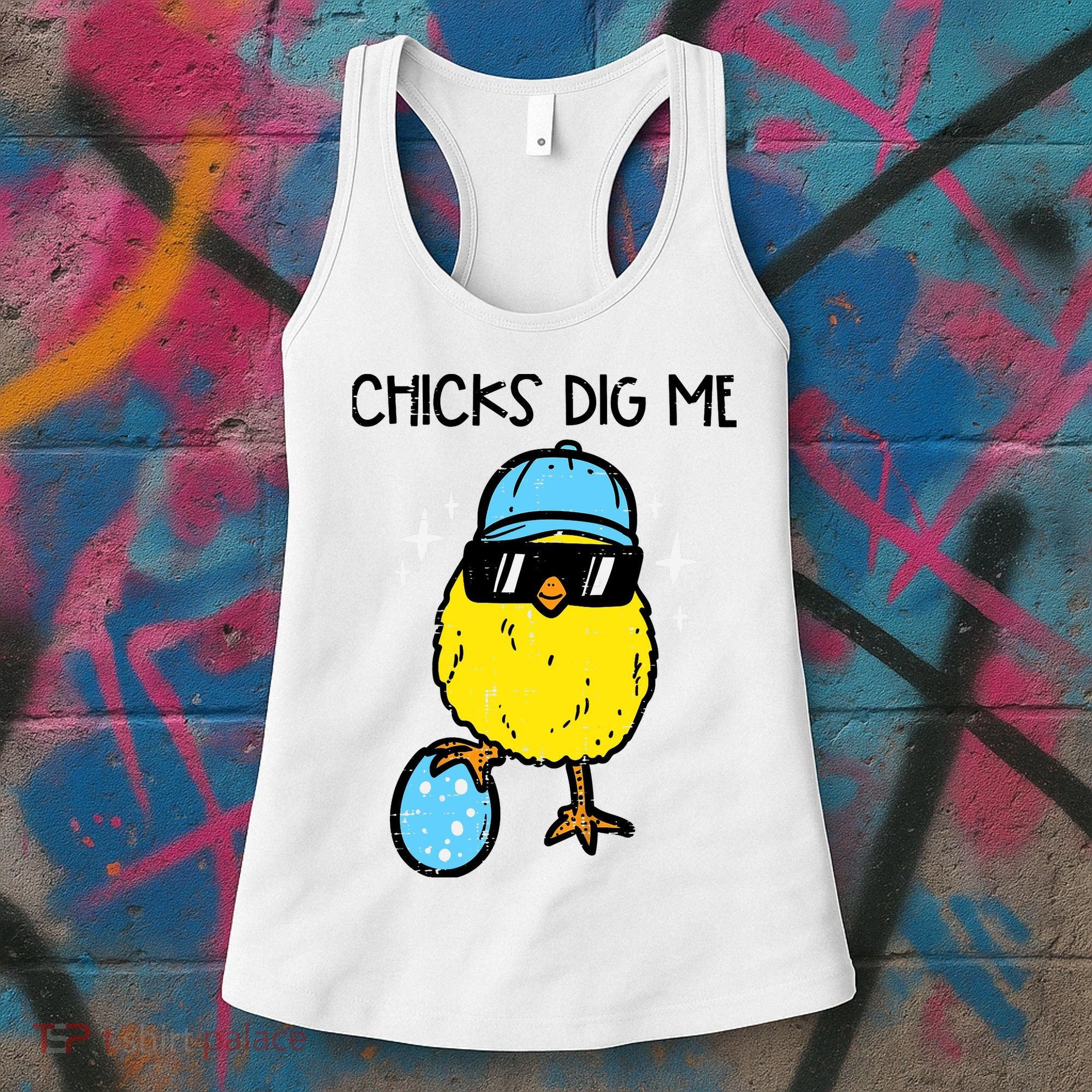 Easter Chicks Dig Me Cute Boy Teens Women's Tank Top