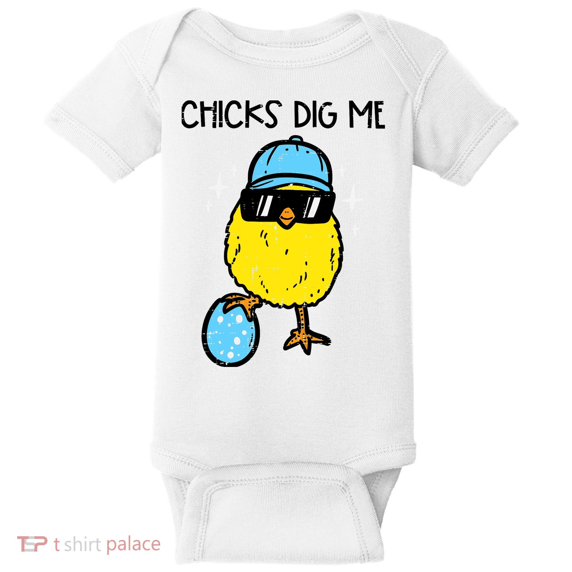 Easter Chicks Dig Me Cute Boy Teens Baby Bodysuit