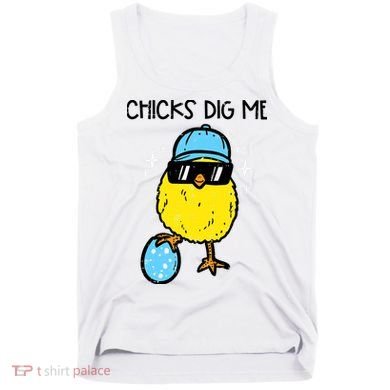 Easter Chicks Dig Me Cute Boy Teens Tank Top