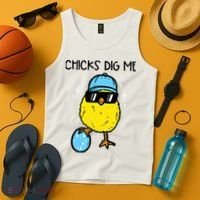 Easter Chicks Dig Me Cute Boy Teens Tank Top thumb 4