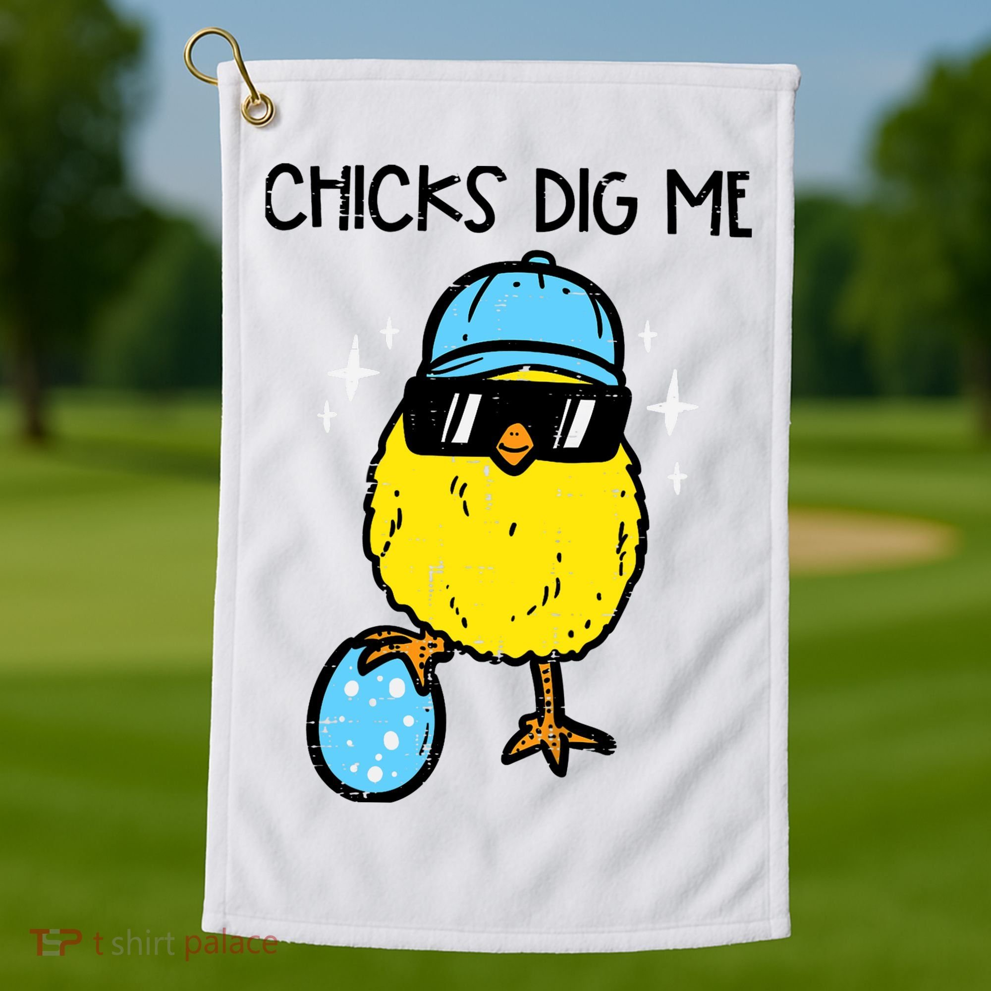 Easter Chicks Dig Me Cute Boy Teens Golf Towel