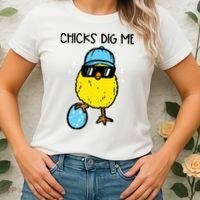 Easter Chicks Dig Me Cute Boy Teens Women's T-Shirt thumb 2