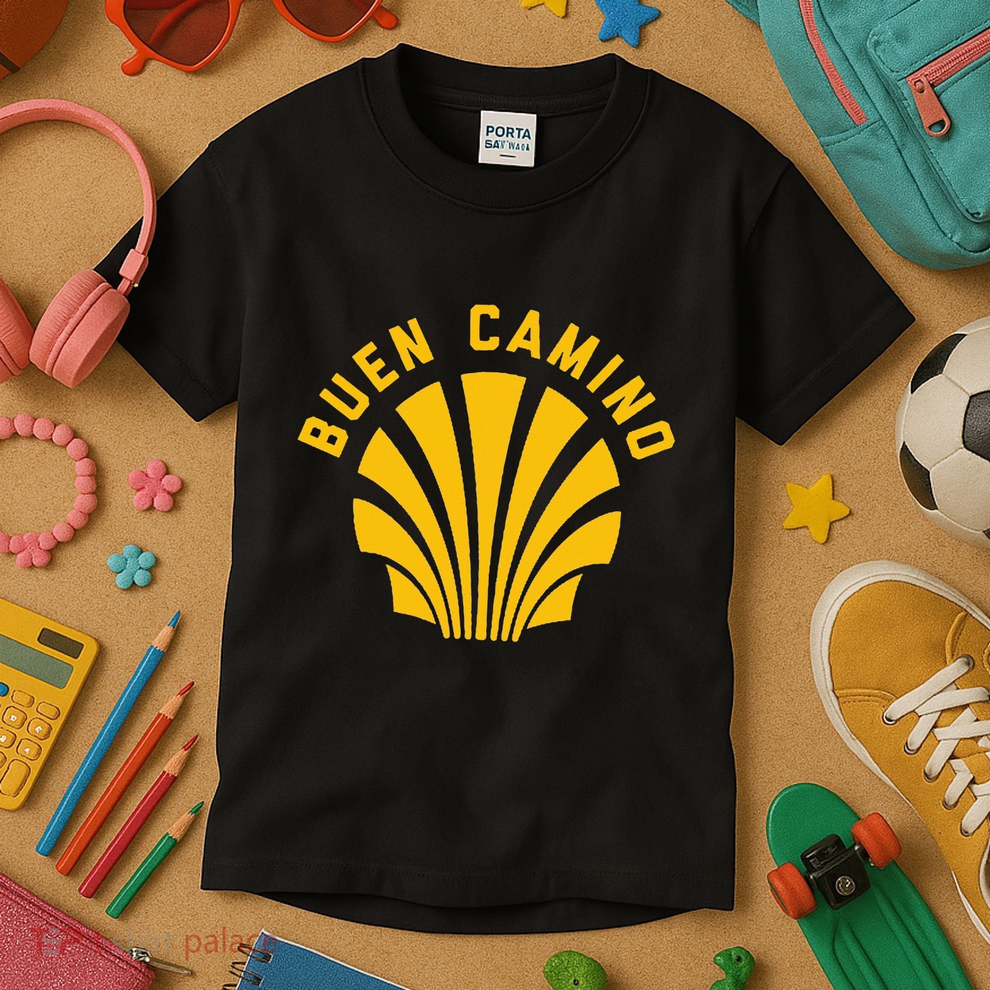 El Camino De Santiago Buen Camino Kids T-Shirt