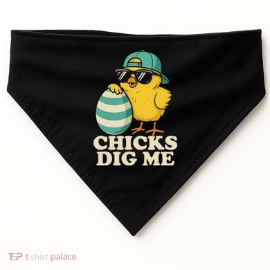 Easter Chicks Dig Me Cute Egg Hunt Gift USA-Made Doggie Bandana