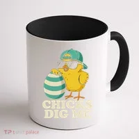 Easter Chicks Dig Me Cute Egg Hunt Gift Coffee Mug thumb 1