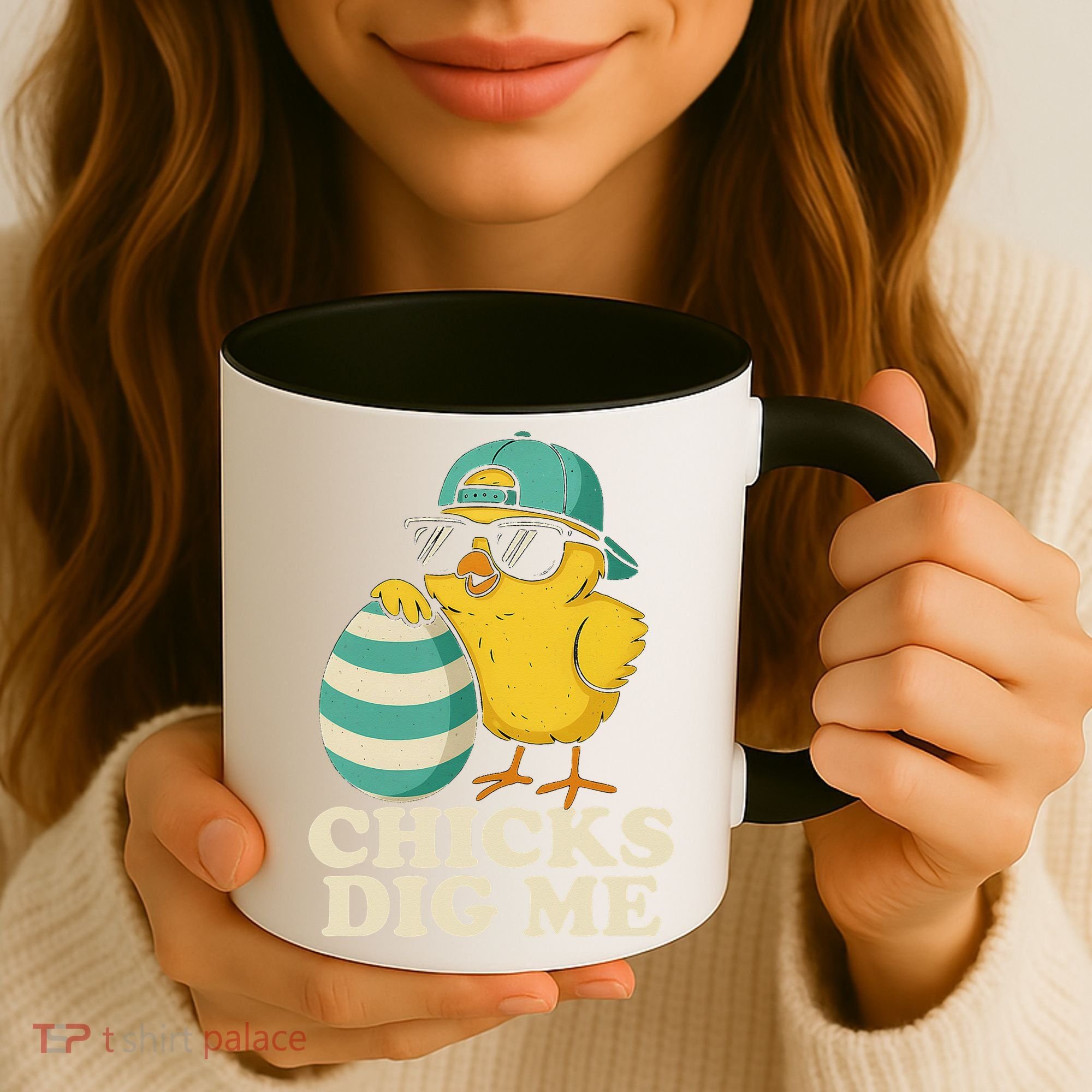 Easter Chicks Dig Me Cute Egg Hunt Gift Coffee Mug