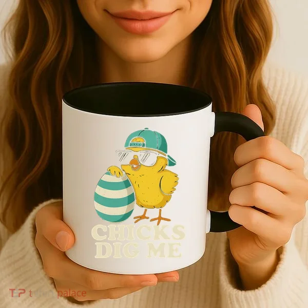 Easter Chicks Dig Me Cute Egg Hunt Gift Coffee Mug