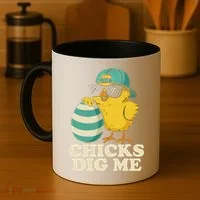 Easter Chicks Dig Me Cute Egg Hunt Gift Coffee Mug thumb 4