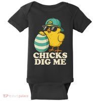 Easter Chicks Dig Me Cute Egg Hunt Gift Baby Bodysuit thumb 0