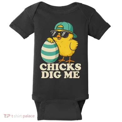 Easter Chicks Dig Me Cute Egg Hunt Gift Baby Bodysuit