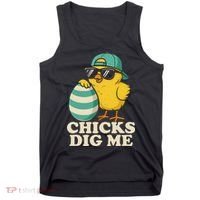 Easter Chicks Dig Me Cute Egg Hunt Gift Tank Top thumb 0