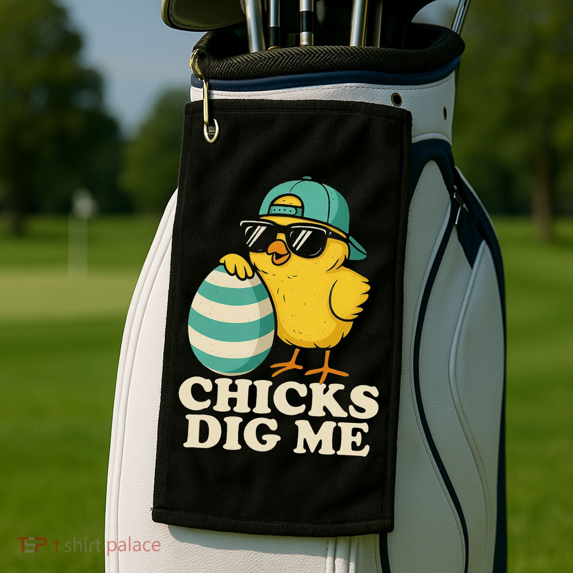 Easter Chicks Dig Me Cute Egg Hunt Gift Golf Towel
