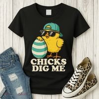Easter Chicks Dig Me Cute Egg Hunt Gift Women's T-Shirt thumb 3