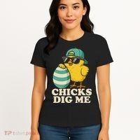 Easter Chicks Dig Me Cute Egg Hunt Gift Women's T-Shirt thumb 4