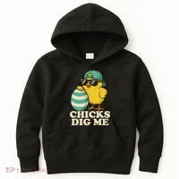 Easter Chicks Dig Me Cute Egg Hunt Gift Kids Hoodie thumb 0
