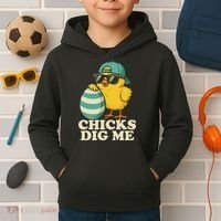 Easter Chicks Dig Me Cute Egg Hunt Gift Kids Hoodie thumb 2