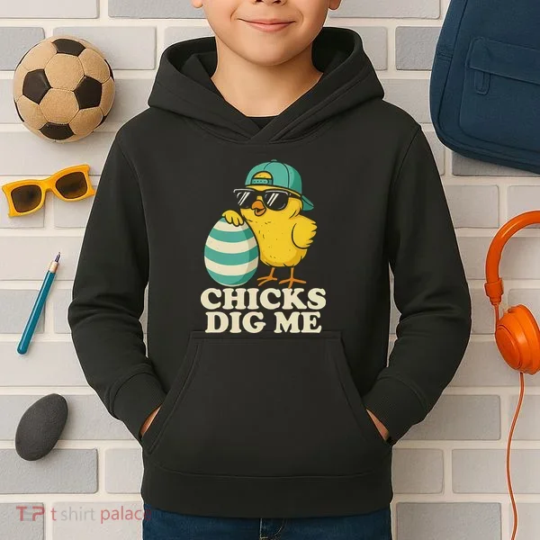 Easter Chicks Dig Me Cute Egg Hunt Gift Kids Hoodie