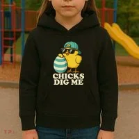 Easter Chicks Dig Me Cute Egg Hunt Gift Kids Hoodie thumb 3