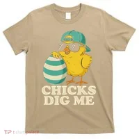 Easter Chicks Dig Me Cute Egg Hunt Gift T-Shirt thumb 0