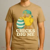 Easter Chicks Dig Me Cute Egg Hunt Gift T-Shirt thumb 3