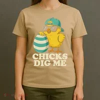 Easter Chicks Dig Me Cute Egg Hunt Gift T-Shirt thumb 4
