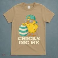 Easter Chicks Dig Me Cute Egg Hunt Gift T-Shirt thumb 5