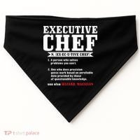 Executive Chef Definition Funny Chef Cook Cooking USA-Made Doggie Bandana thumb 0