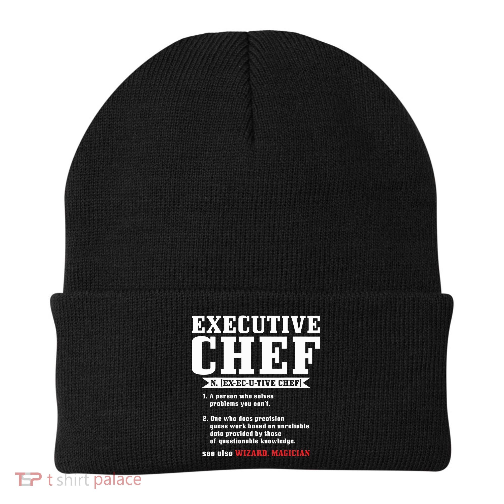 Executive Chef Definition Funny Chef Cook Cooking Beanie
