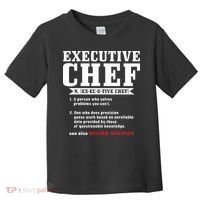 Executive Chef Definition Funny Chef Cook Cooking Toddler T-Shirt thumb 0