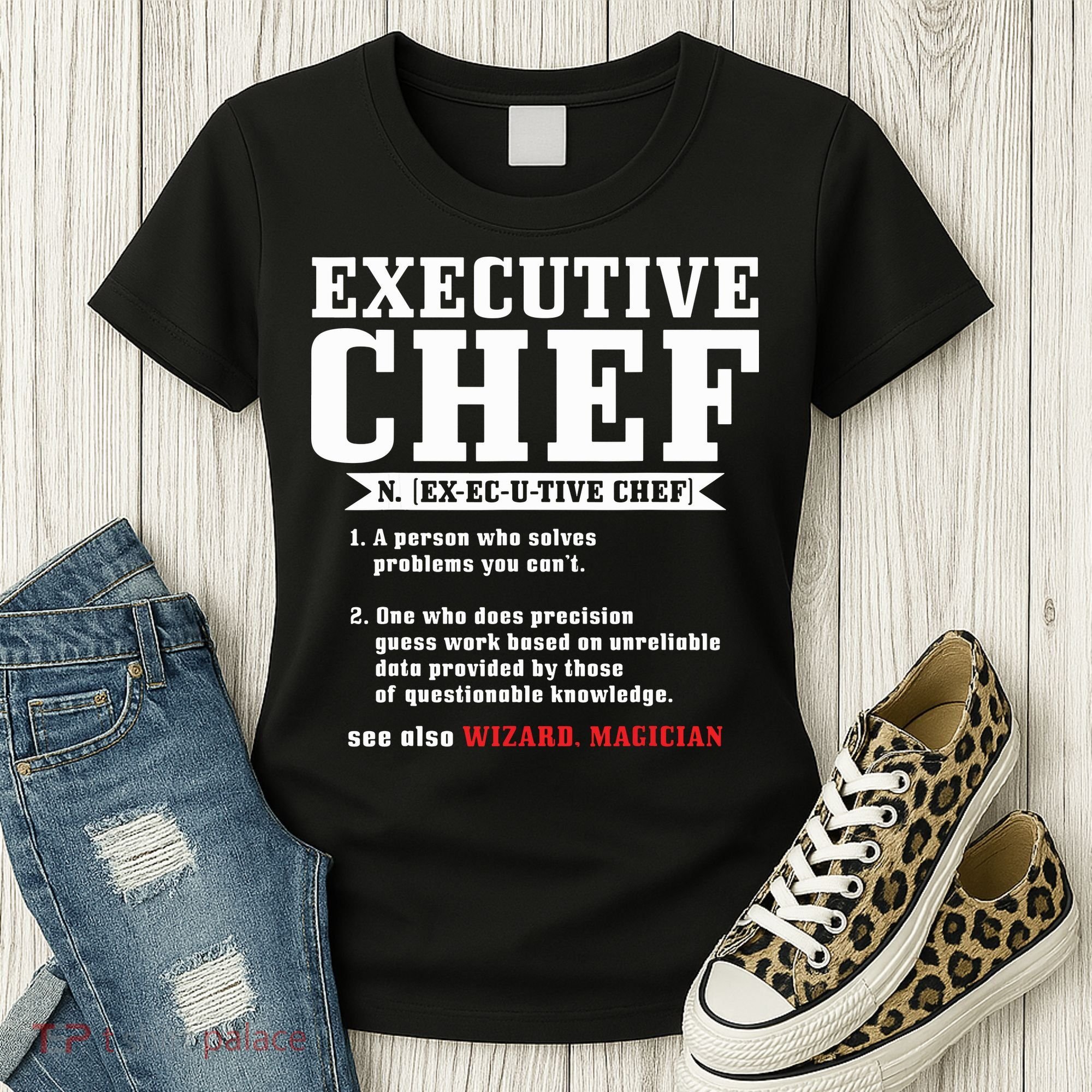 Executive Chef Definition Funny Chef Cook Cooking Women's T-Shirt