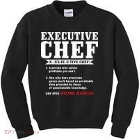 Executive Chef Definition Funny Chef Cook Cooking Kids Sweatshirt thumb 0