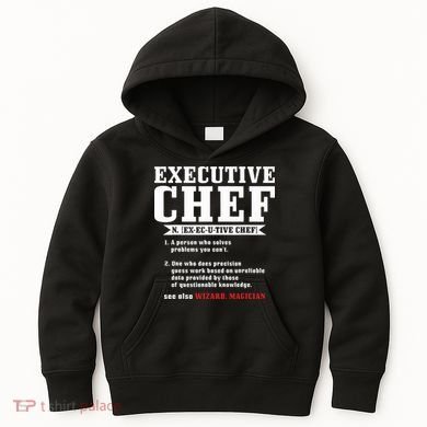 Executive Chef Definition Funny Chef Cook Cooking Kids Hoodie