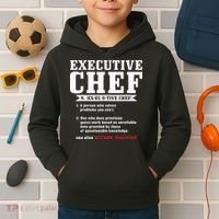 Executive Chef Definition Funny Chef Cook Cooking Kids Hoodie thumb 2