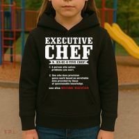 Executive Chef Definition Funny Chef Cook Cooking Kids Hoodie thumb 3