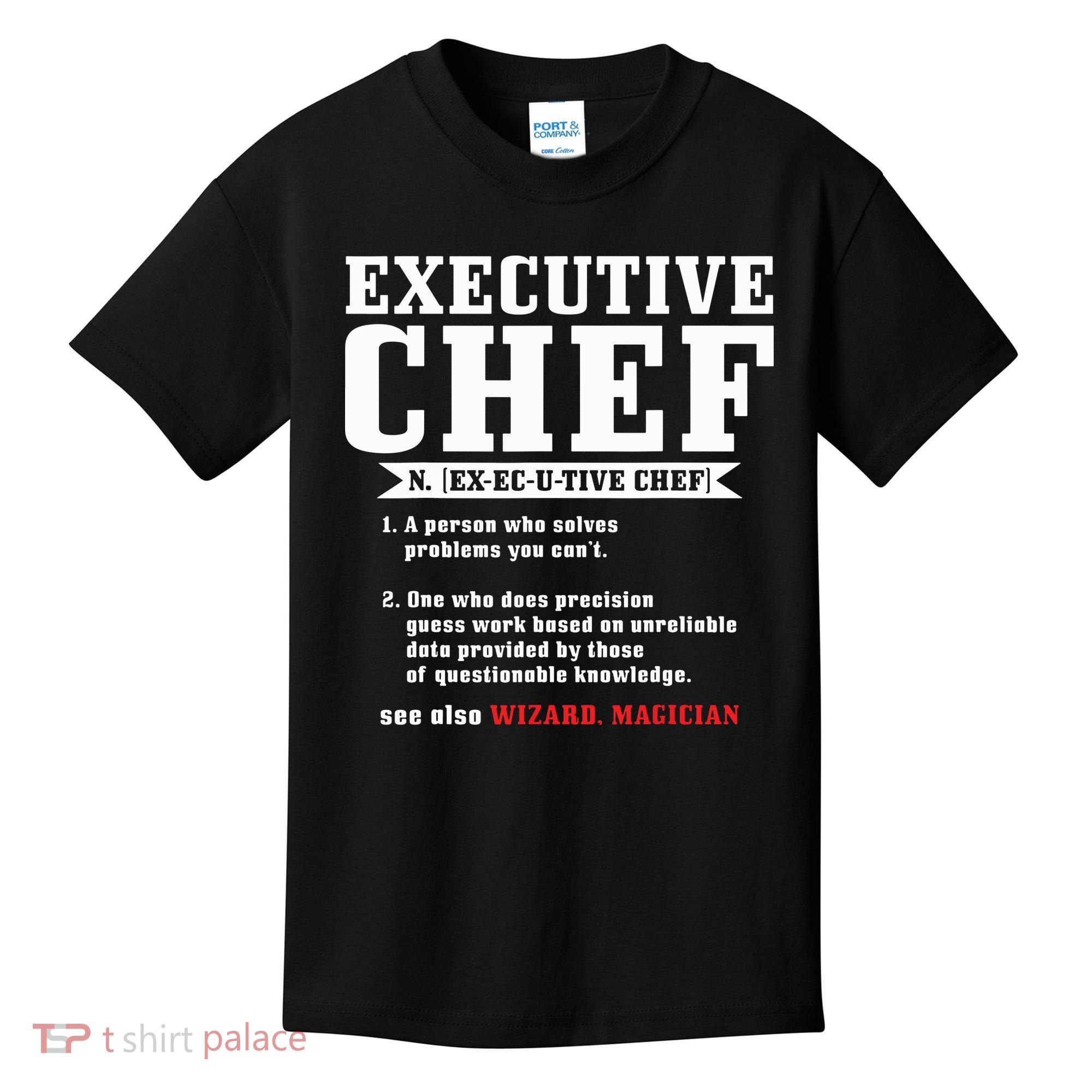 Executive Chef Definition Funny Chef Cook Cooking Kids T-Shirt
