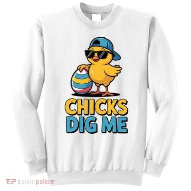 Easter Chicks Dig Me Cute Egg Hunt Sweatshirt